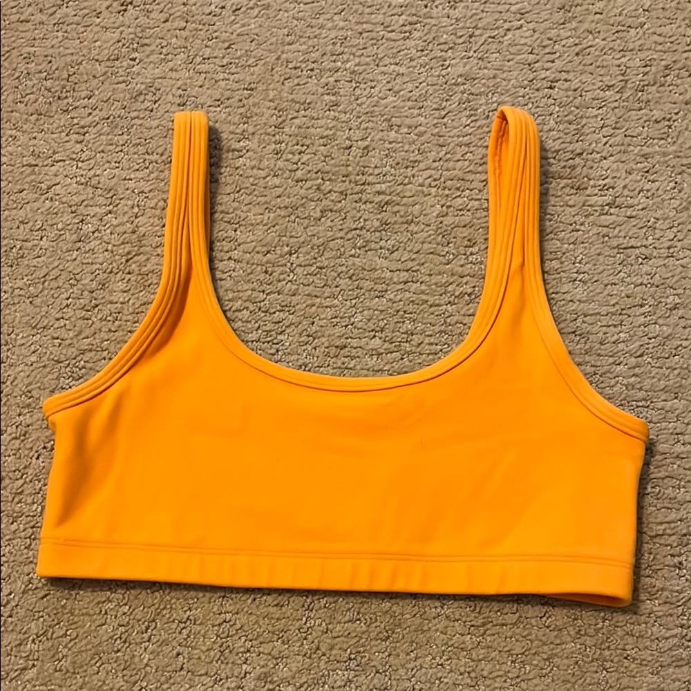 Aritzia Butter Mini Bra Top Orange